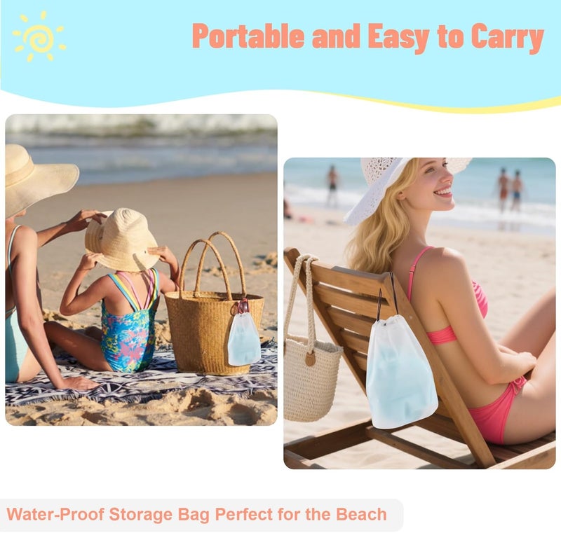 Blublu Park 2Pcs Sand Remover for Beach Kids and Adults, Baby Powder Sand Removal Bag, Baby Beach Essentials for Vacation,Skin-Friendly, Beaches Accessories, Must Haves, Gifts for Family - Image 4